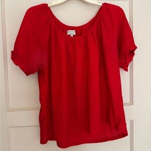 Madewell bright red top, size XL
